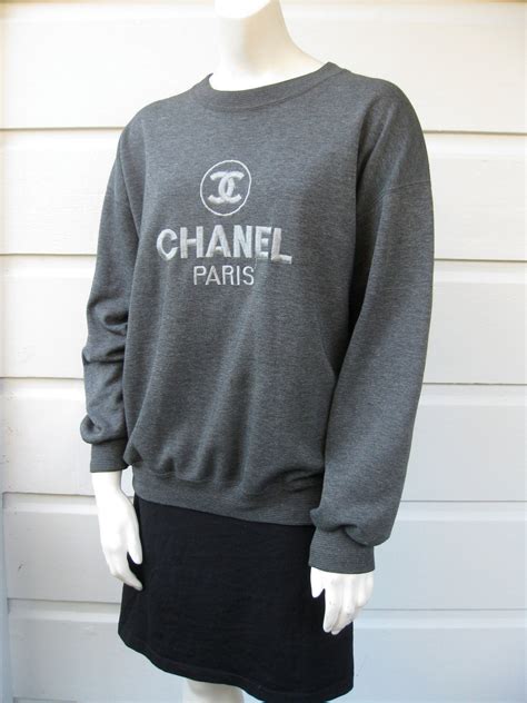 coco chanel grey sweatshirt|Coco Chanel women's sweatshirt.